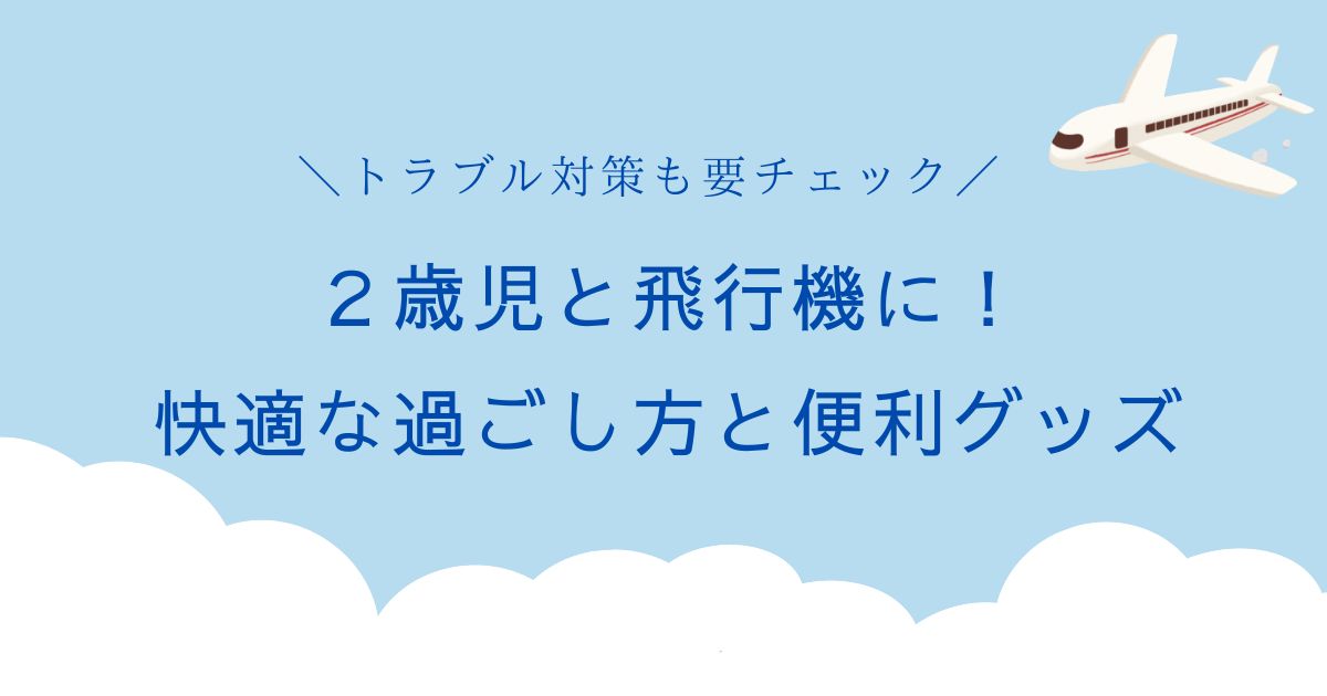 飛行機で2歳を膝の上に？快適に過ごすためのアイデアと便利グッズ！