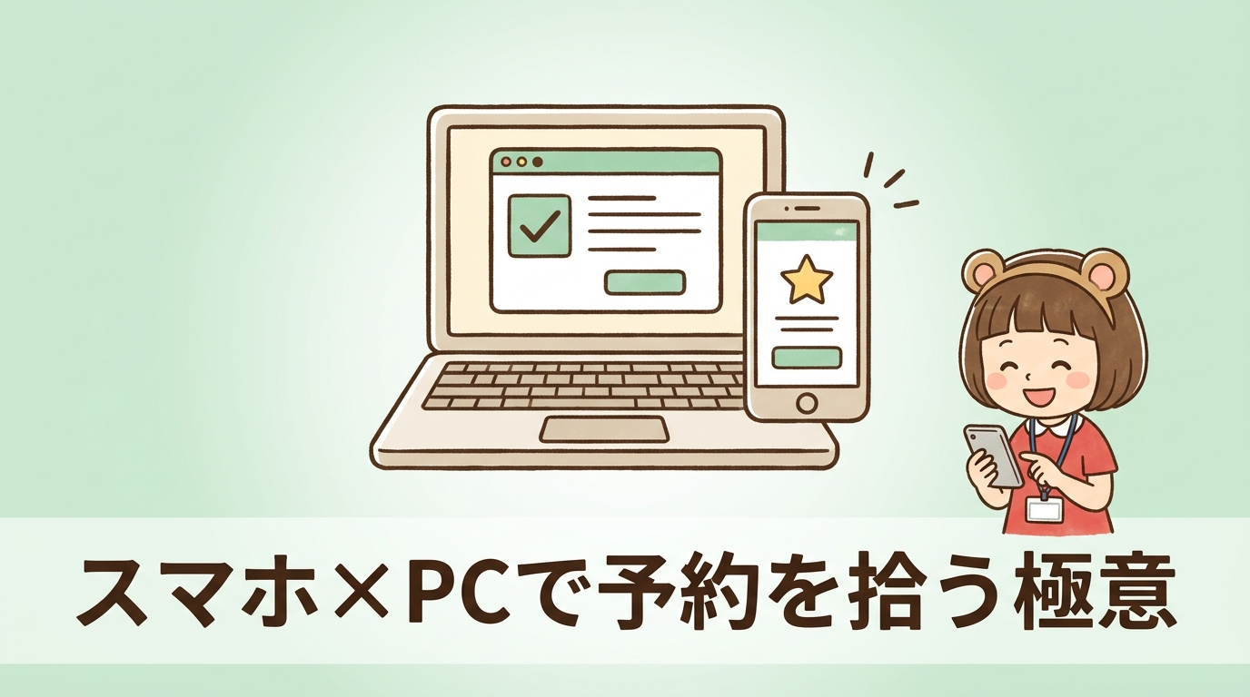 スマホとPCを使いこなして予約を拾うコツ