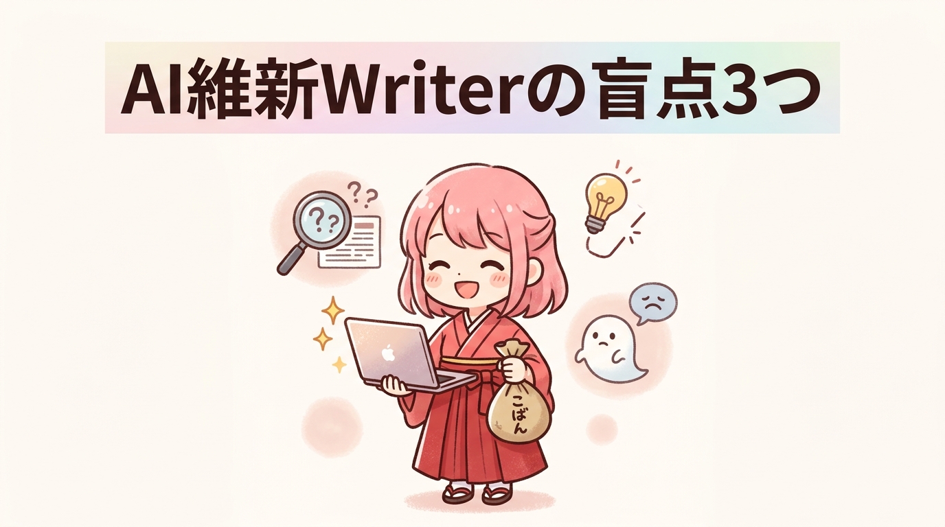 AI維新Writerの気になるデメリット3つ