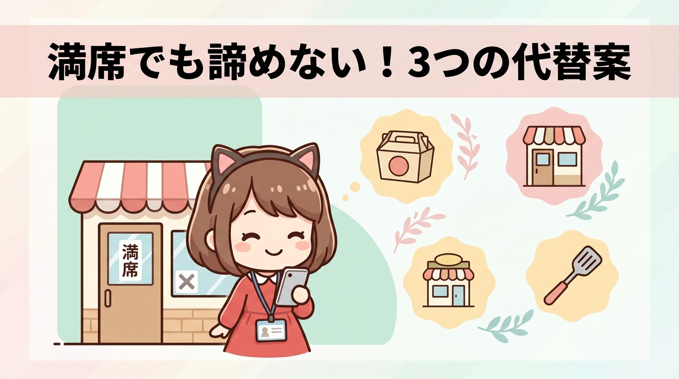 レストラン予約が取れない時の3つの代替案