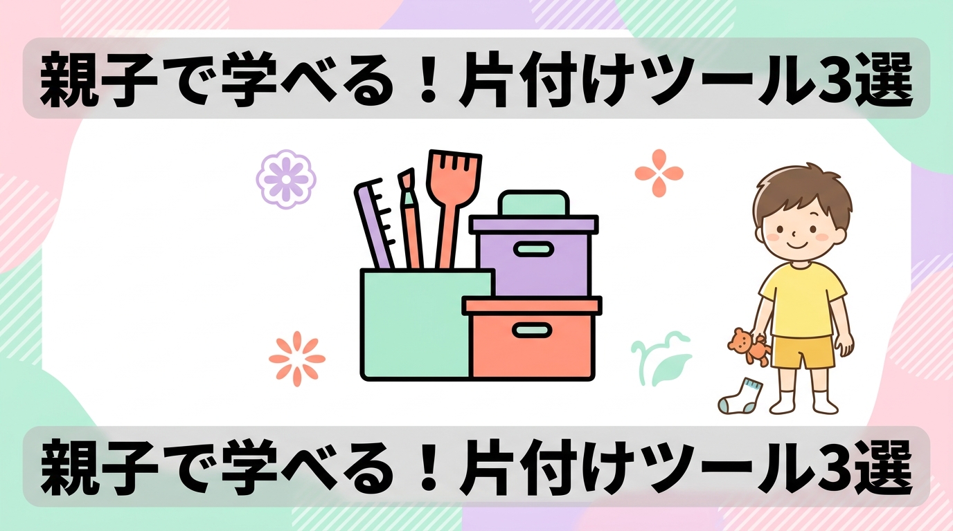 親子で学べる片付けサポートツール3選