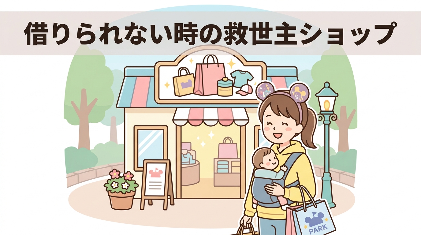 借りられない時に役立つパーク内ショップ