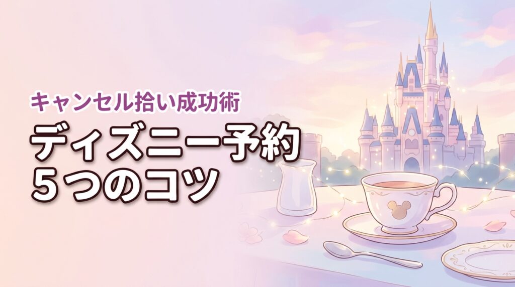 ディズニーレストランのキャンセル拾い5つのコツ！成功率を高めるタイミング