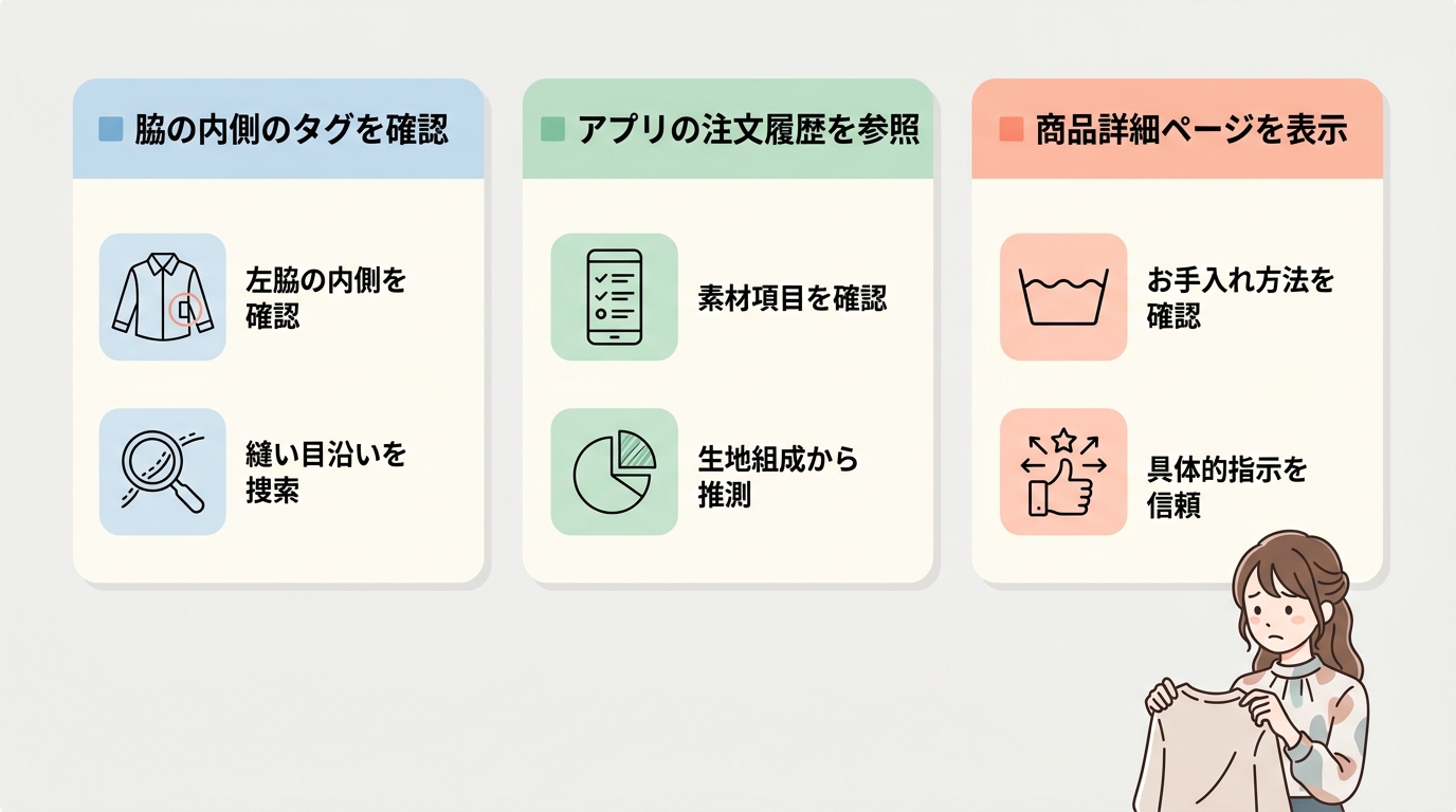 SHEINで洗濯表示がない時の3つの確認手順