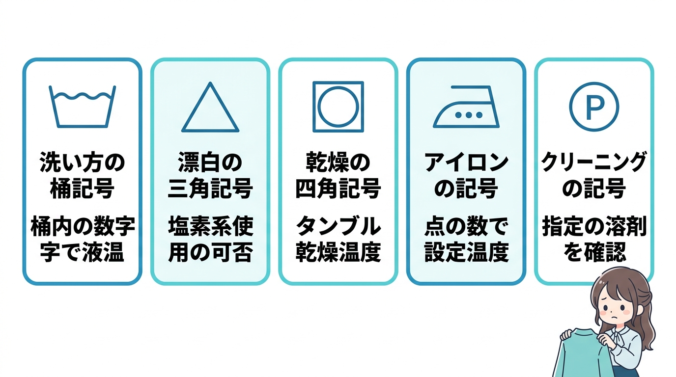 海外共通の洗濯表示マークの読み方