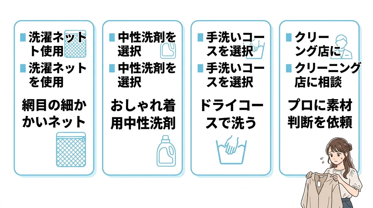 タグがない衣類を安全に洗濯する4つのコツ