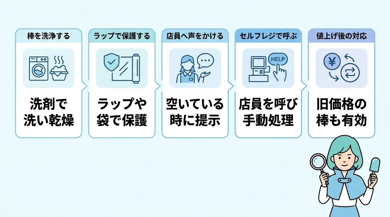 コンビニでの当たり棒交換手順とマナー