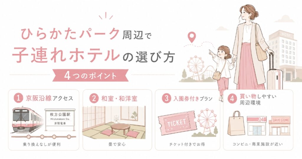 ひらかたパーク周辺で子連れに最適なホテルの選び方