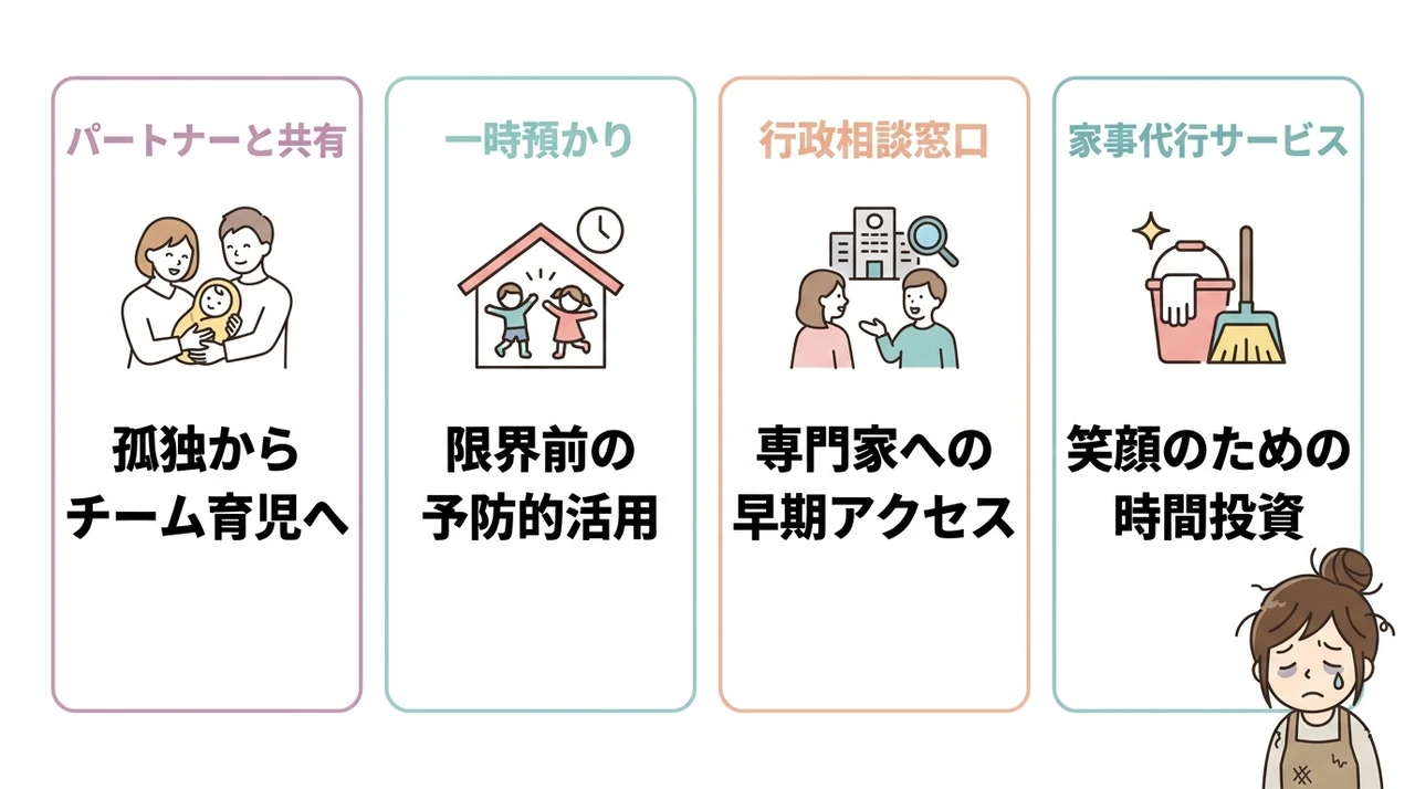 母親の余裕を作る外部サポート活用法