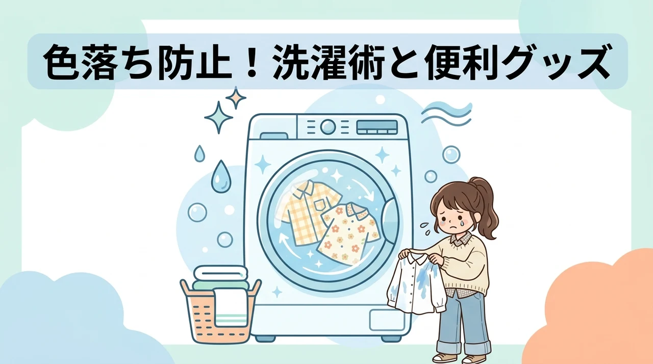 色落ちを防ぐ洗濯手順と便利グッズ