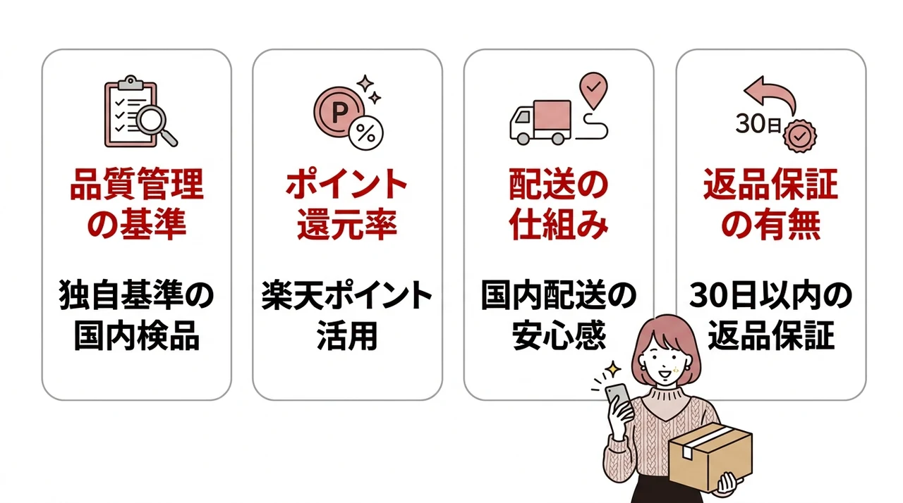 楽天ラクヨコとSHIEN・Temuの4つの違い