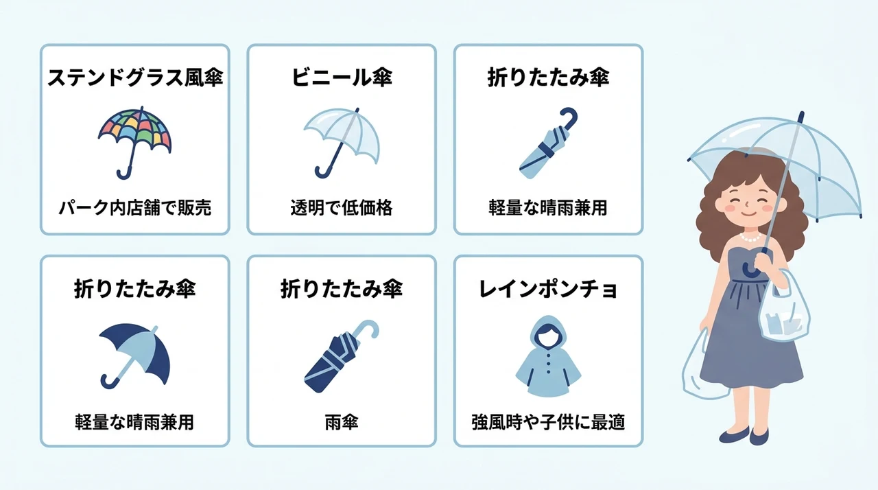 ランドホテルのコンビニで販売している傘の種類