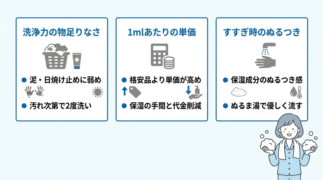 ボディソープ選びで知るべき注意点3つ