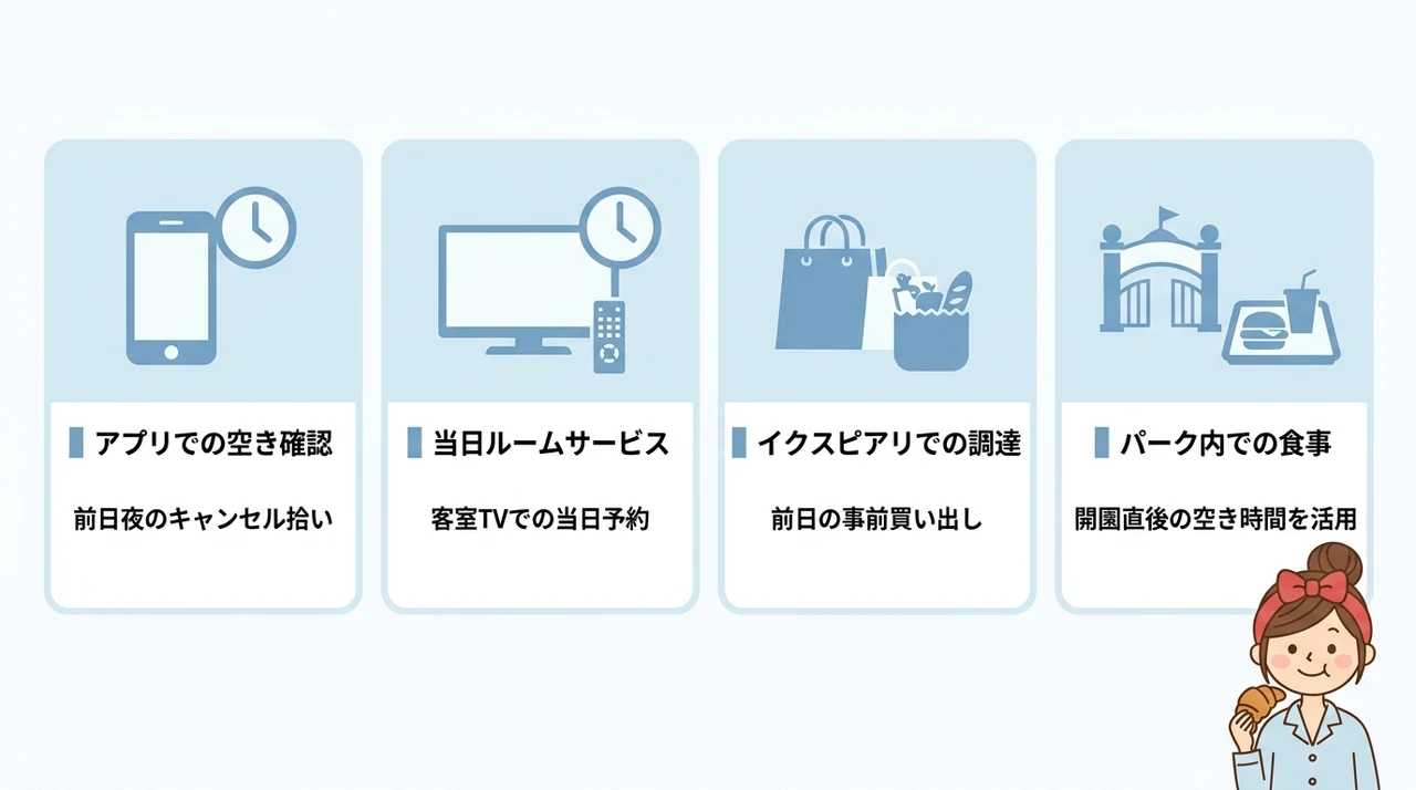 朝食の予約が取れない時のキャンセル拾いと対策